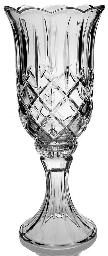 Lady Anne Hurricane Lamp & Globe by Gorham Crystal-1