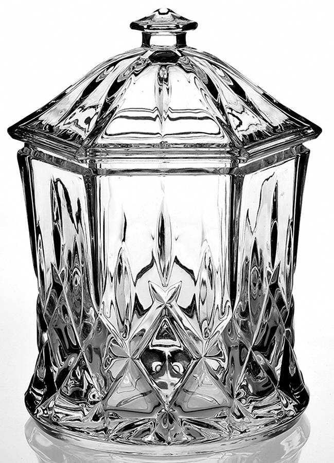 Lady Anne Biscuit Barrel & Lid by Gorham Crystal-1