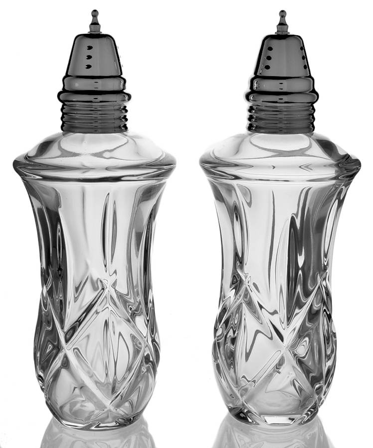 Lady Anne Shaker Set with Metal Lids by Gorham Crystal-1