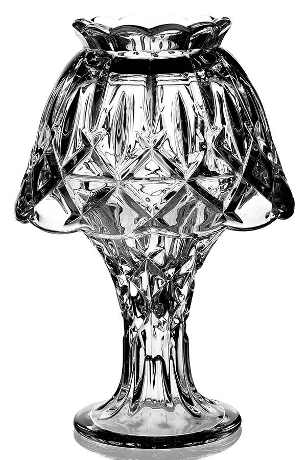 Lady Anne Hurricane Lamp & Globe by Gorham Crystal-1