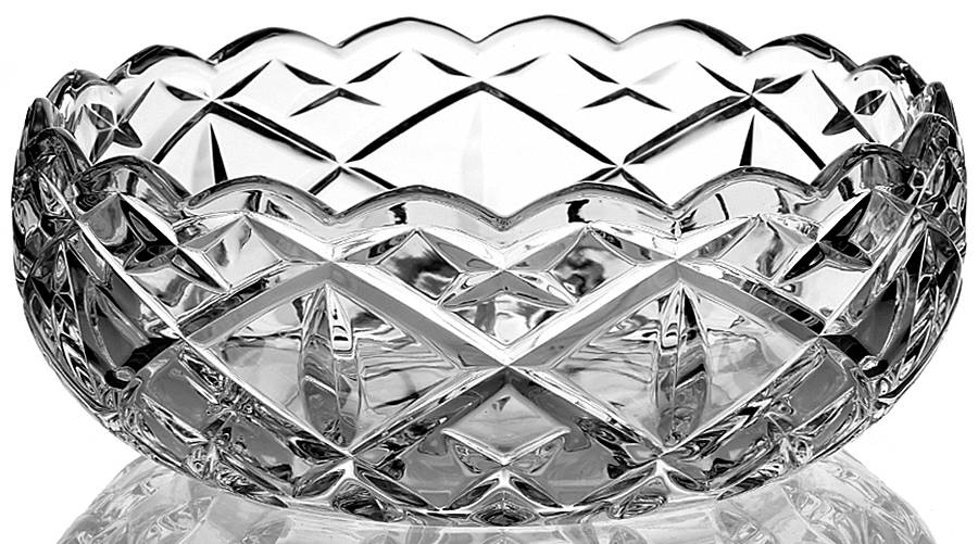 Lady Anne 8" Scalloped Bowl by Gorham Crystal-1