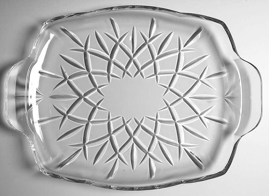 Lady Anne 15" Rectangular Handled Tray by Gorham Crystal-1
