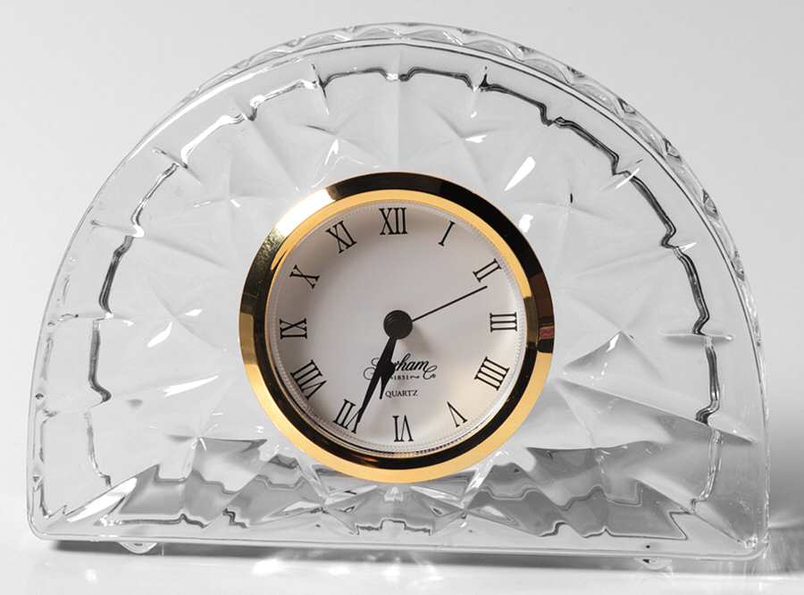 Lady Anne Small Quartz Clock by Gorham Crystal-1