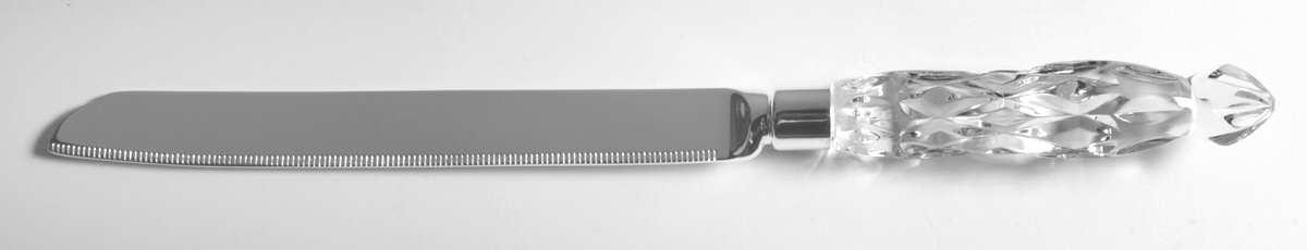 Lady Anne Cake Knife with Stainless Blade by Gorham Crystal-1