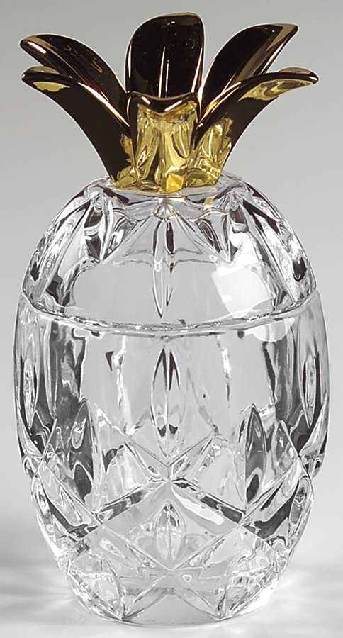 Lady Anne Pineapple Box with Lid by Gorham Crystal-1