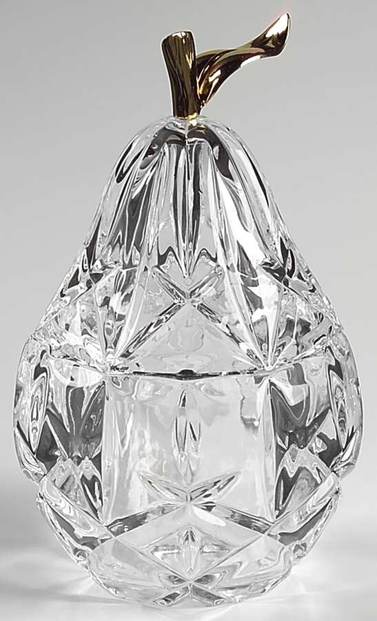 Lady Anne Pear Box with Lid by Gorham Crystal-1