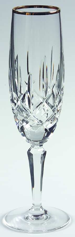 Lady Anne Gold Fluted Champagne by Gorham Crystal-1