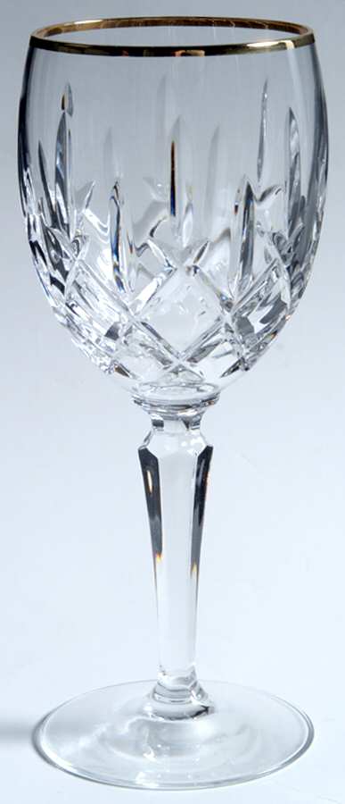 Lady Anne Gold Water Goblet by Gorham Crystal-1