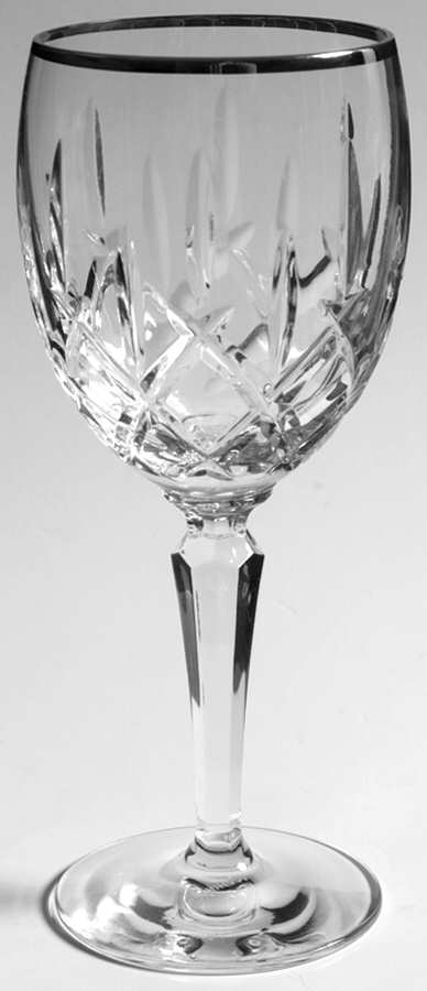 Lady Anne Platinum Water Goblet by Gorham Crystal-1
