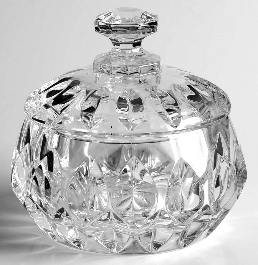 La Scala Sugar Bowl & Lid by Gorham Crystal-1