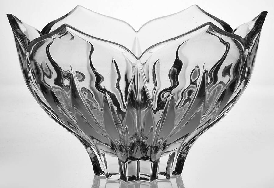 Lotus 9" Round Bowl by Gorham Crystal-1
