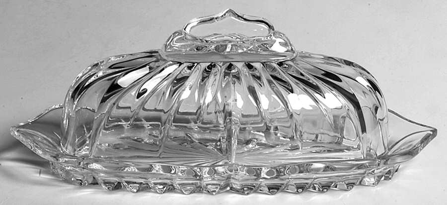 Lotus 1/4 Pound Covered Butter by Gorham Crystal-1