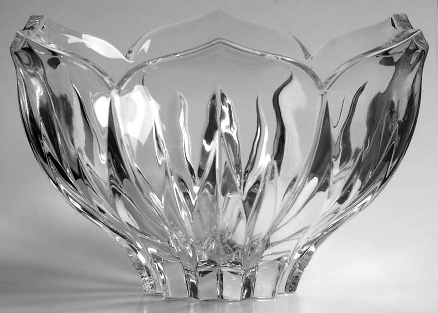 Lotus 8" Round Bowl by Gorham Crystal-1