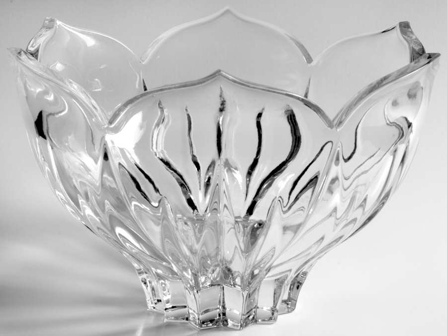 Lotus 10" Round Bowl by Gorham Crystal-1