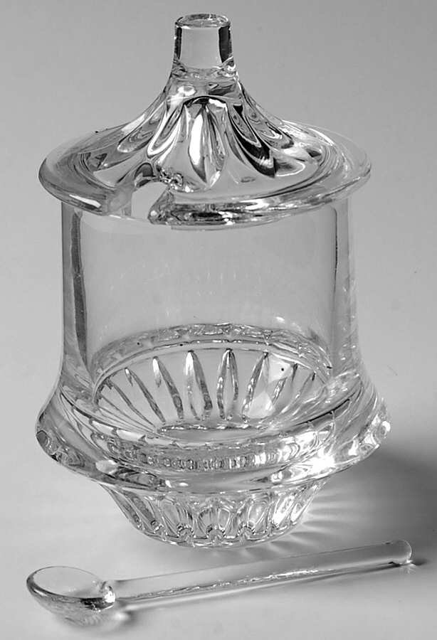 Lyric Marmalade with Lid & Ladle by Gorham Crystal-1