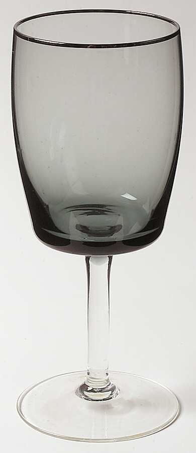 Midnight Mist (Smoke) Water Goblet by Gorham Crystal-1