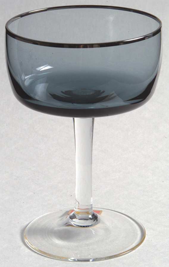 Midnight Mist (Smoke) Champagne/Tall Sherbet by Gorham Crystal-1