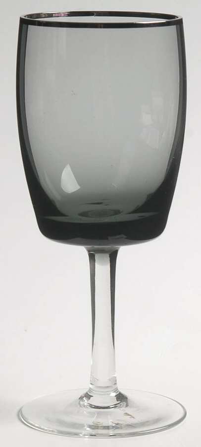 Midnight Mist (Smoke) Wine Glass by Gorham Crystal-1