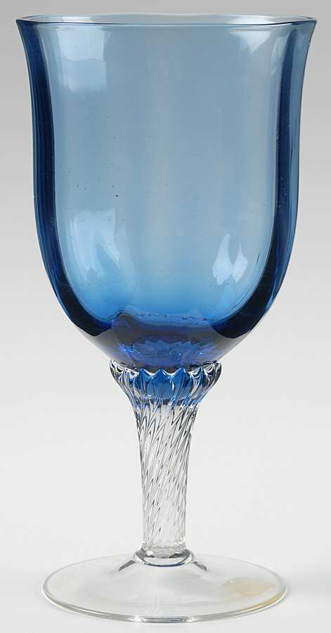 Octette Blue Water Goblet by Gorham Crystal-1