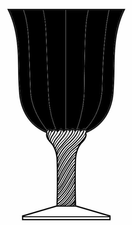 Octette Black Water Goblet by Gorham Crystal-1