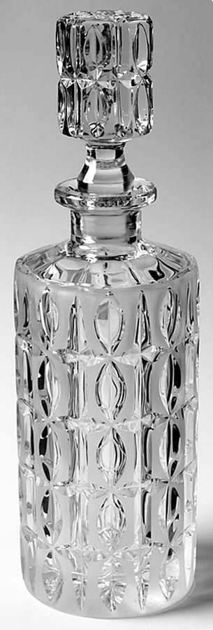Olive Cut Decanter & Stopper by Gorham Crystal-1
