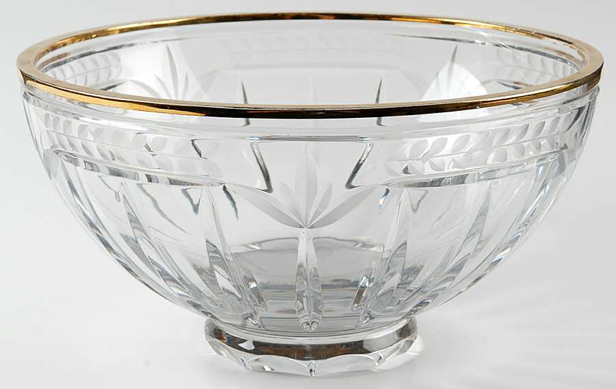 Patrician 9" Round Bowl by Gorham Crystal-1