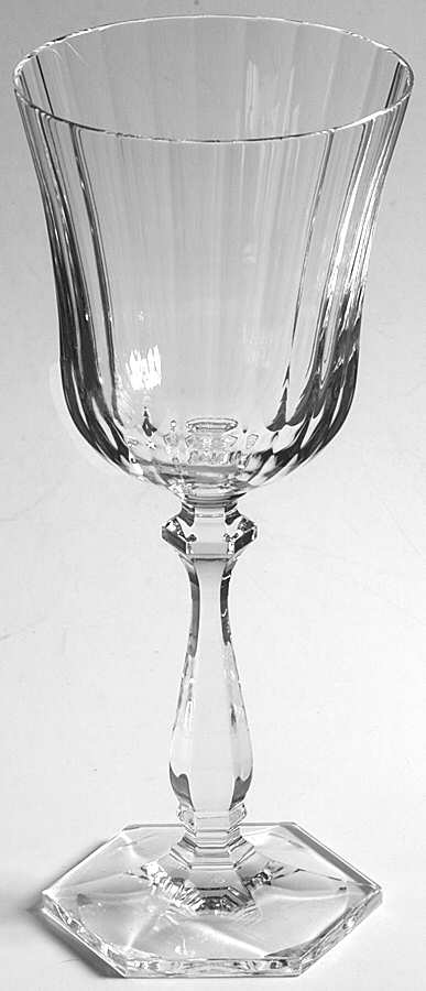Perspective Clear (Optic, Hex-Base) Wine Glass by Gorham Crystal-1