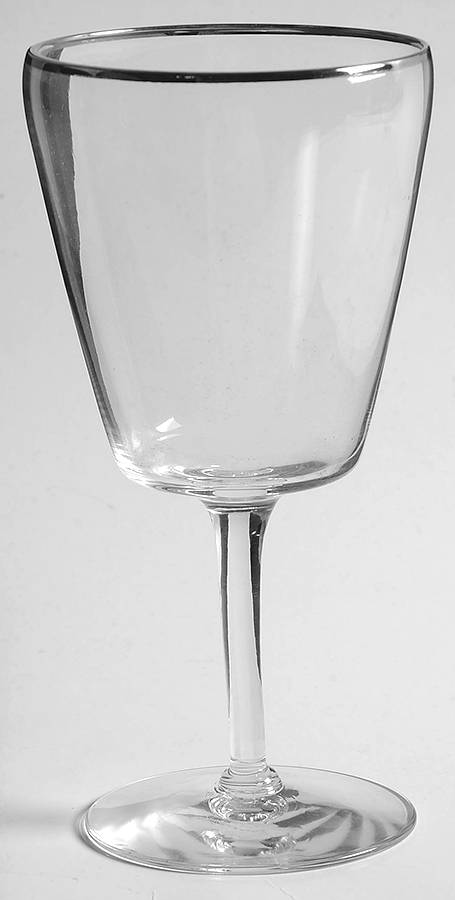 Platina Water Goblet by Gorham Crystal-1