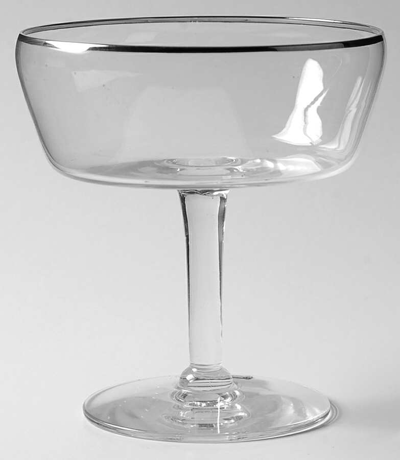 Platina Champagne/Tall Sherbet by Gorham Crystal-1