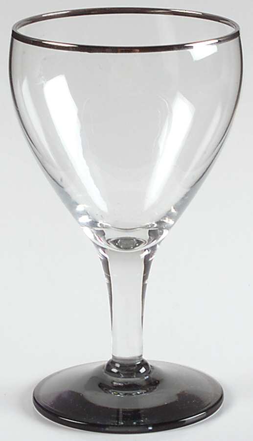 Platinum Smoke Wine Glass by Gorham Crystal-1