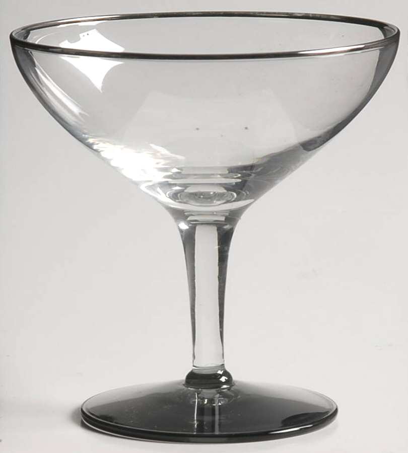 Platinum Smoke Champagne/Tall Sherbet by Gorham Crystal-1