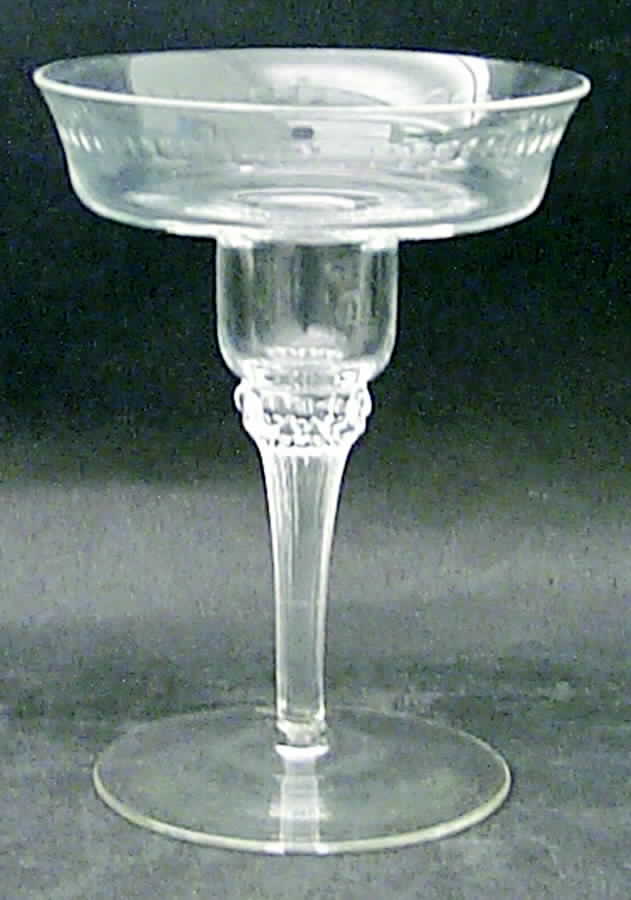 Renoir Single Light Candlestick by Gorham Crystal-1