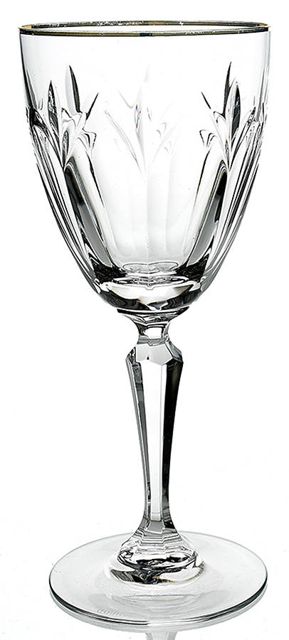 Royal Devon (Gold Trim) Water Goblet by Gorham Crystal-1