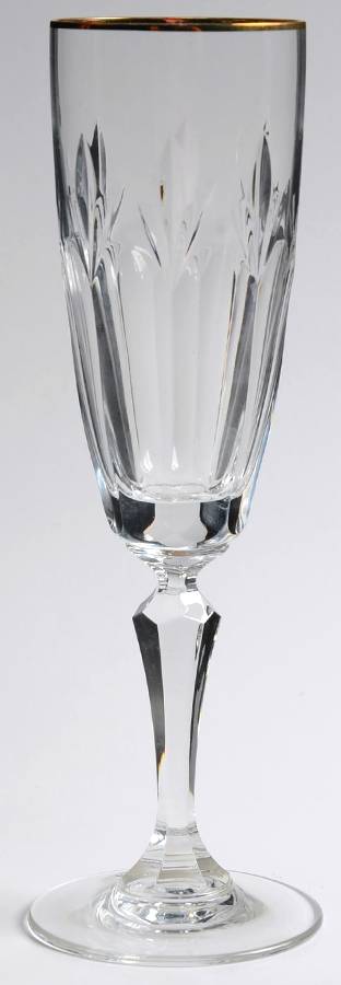 Royal Devon (Gold Trim) Fluted Champagne by Gorham Crystal-1