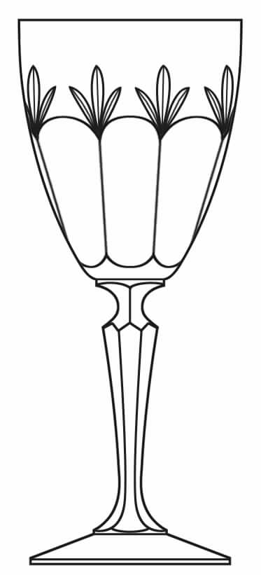 Royal Devon (No Trim) Water Goblet by Gorham Crystal-1