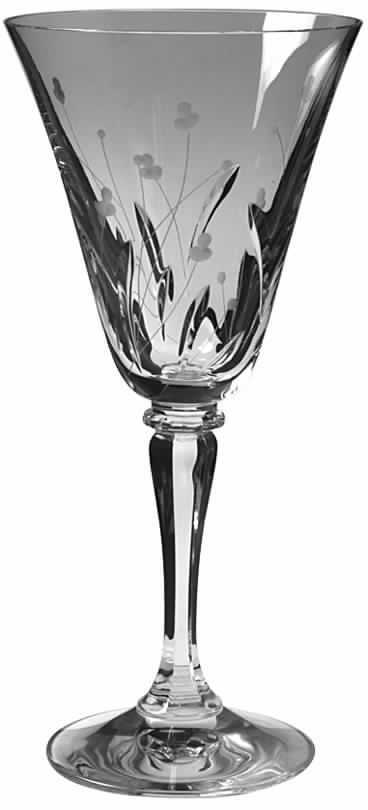 Snow Blossom Water Goblet by Gorham Crystal-1