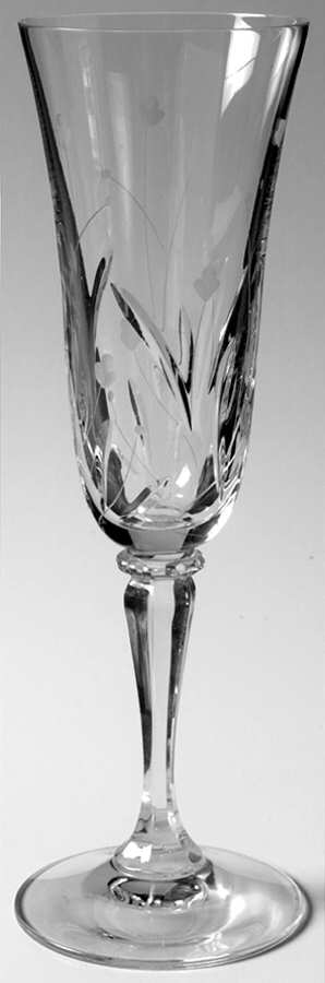 Snow Blossom Fluted Champagne by Gorham Crystal-1