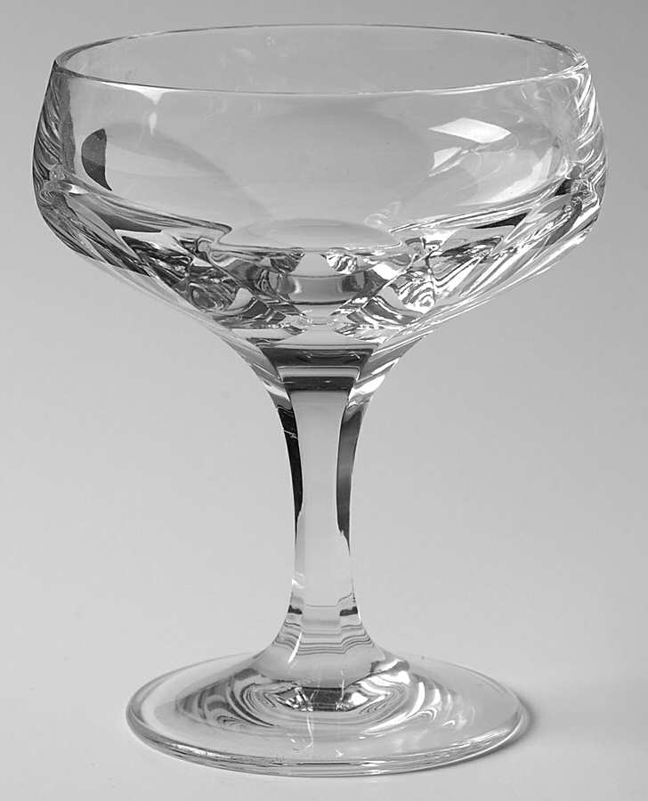 Sonja (Cut Panels) Champagne/Tall Sherbet by Gorham Crystal-1