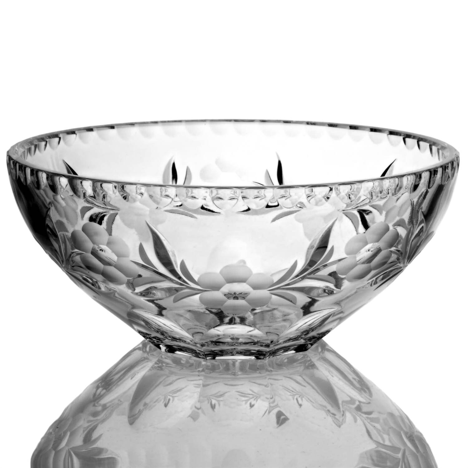 Spring Meadows 8" Round Bowl by Gorham Crystal-1