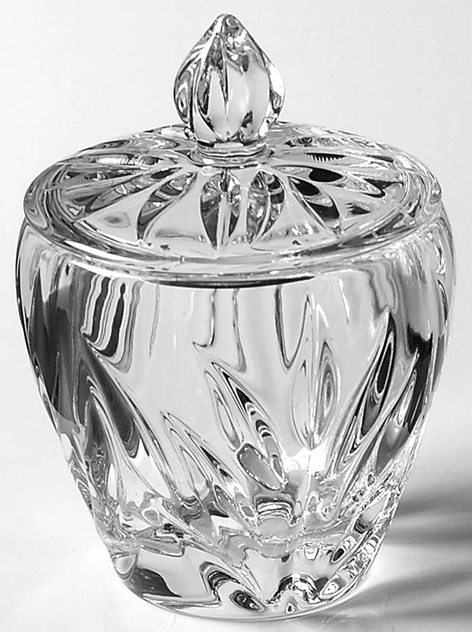 Star Blossom Sugar Bowl & Lid by Gorham Crystal-1