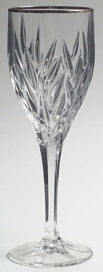 Star Blossom Gold Water Goblet by Gorham Crystal-1