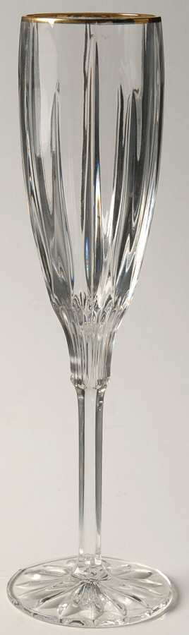 Sundance Gold Fluted Champagne by Gorham Crystal-1