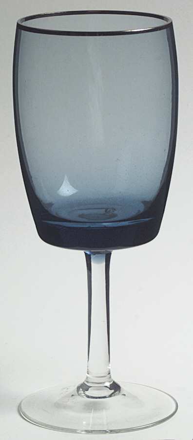 Summer Sky (Platinum Trim) Water Goblet by Gorham Crystal-1