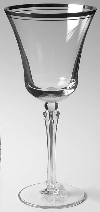 Theme Platinum Water Goblet by Gorham Crystal-1