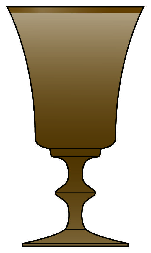 Valencia Brown Water Goblet by Gorham Crystal-1