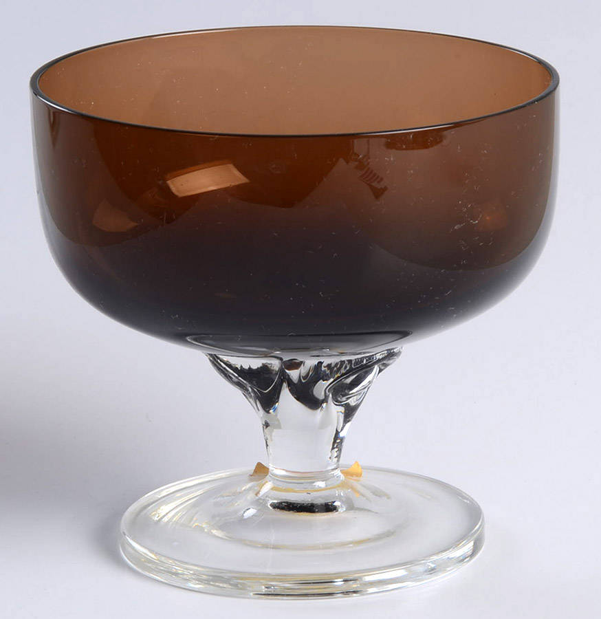 Zest Brown Champagne/Tall Sherbet by Gorham Crystal-1
