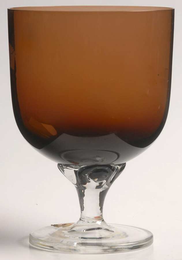 Zest Brown Water Goblet by Gorham Crystal-1