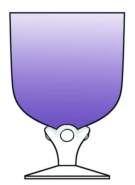 Zest Plum Water Goblet by Gorham Crystal-1