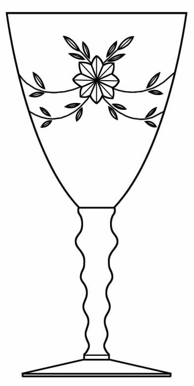 Gene Water Goblet by Glastonbury - Lotus-1