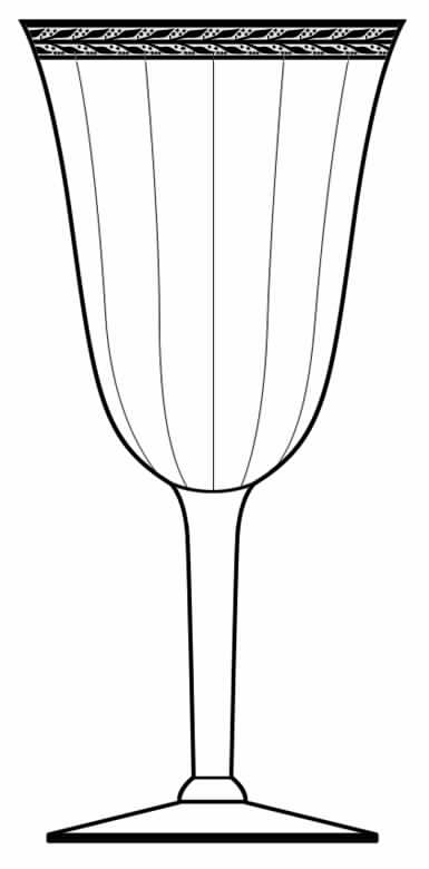 Special Herringbone Water Goblet by Glastonbury - Lotus-1